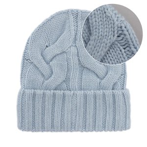 Olivia Strickmütze – Himmelblau | Merino-Kaschmir | Minimalistische Wintermütze