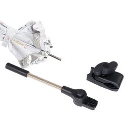 Bellasol - Hvid med røde blomster - Parasol barnevogn/buggy universal - Speciel UV-bestandig belægning - 1 års garanti Kopi 1