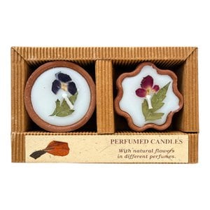 Perfumed Flower Candles 2-pak
