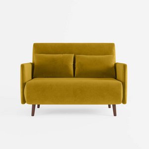 Olympia slaapbank - mosterdgeel