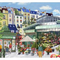 Assorted Flower Walk placemat 30 x 45