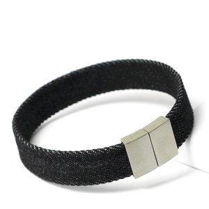 Black Denim Single Raw Armband – Denim in seiner schönsten Form