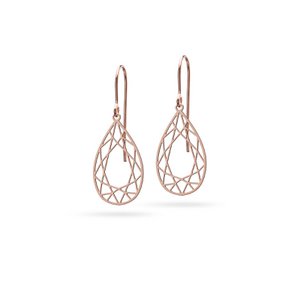 Earrings "Diamondcut drop" | Bronze