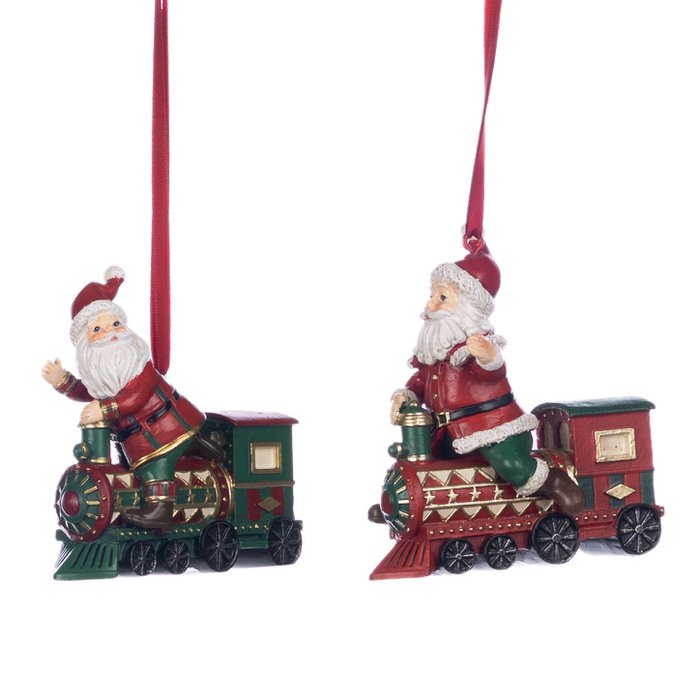 GOODWILL Santa Express petit train avec le Père Noël en résine