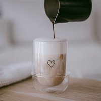 Double-walled glass 300ml heart (PU = 6 pieces)