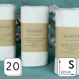 Fabric handkerchiefs, white "overdose"