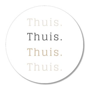 Muurcirkel - Thuis thuis 20 cm