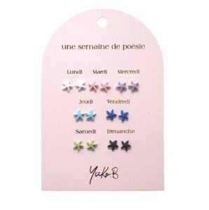 7 Paar nickelfreie Ohrringe – Eine Woche voller Seestern-Poesie