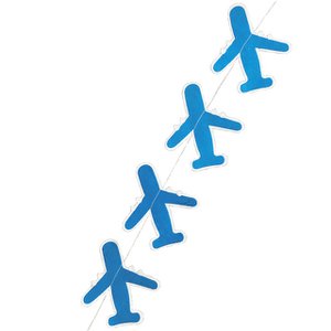 Luna-Leena slinger vliegtuig ecopapier blauw - L1,82cm - handgemaakt in Nepal