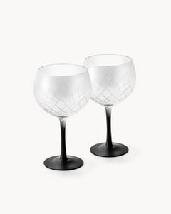 Gin Gläser Crystaluna 2er Set 650 ml mit Messbecher und Rührlöffel