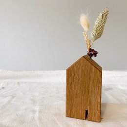 minimalistiske dekorative huse - 5 varianter - lavet af eg