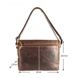 Umhängetasche Damen - Umhängetasche Herren - Umhängetasche Leder - Briefträgertasche Leder - 3 verschiedene Lederfarben