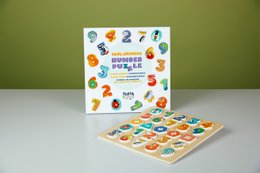 Colorful number puzzle with various animal icons. Suitable for children to learn numbers and animal recognition.