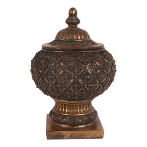 Deko-Box aus Kunstharz, H.27 Ø18,5 cm