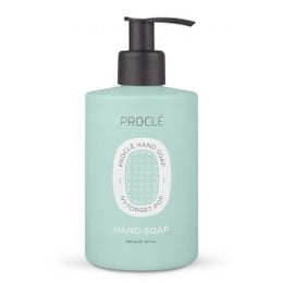 Procle hand soap in mint green color with a pump dispenser. The soap is suitable for hand washing.