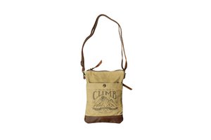 Leather canvas bag Climb 19x26 cm