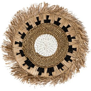 Tischset PAGU (2er, 4er oder 6er Set) 45 cm | Boho-Tischset mit Fransen aus Bast