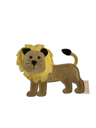 Plush dachshund-shaped pet toy in black and brown colors. Soft, textured material with detailed features like legs, body shape, and facial features. Suitable for interactive play and chewing.