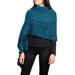 ILARY - Stole with perforated edges in mohair wool