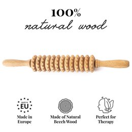 Træ Cellulite Massage Roller Lymfedrænage Massager Maderotherapy