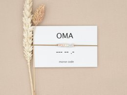 Morse code armband Oma (zilver,rosé goud,goud)