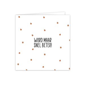 Greeting cards with white envelope "Get Well Soon"