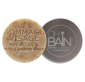 Facial sparkle with coffee grounds