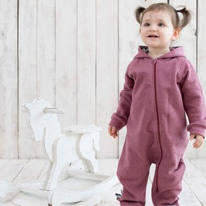 OrganicEra Organic Baby Jumpsuit with Zip, Bordeaux