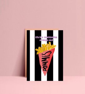 Postkarte Pommes are magic