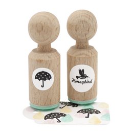 Mini paraply træstempel