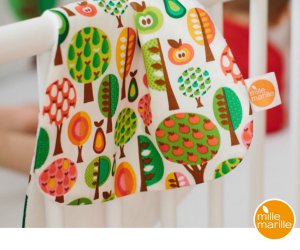 Burp Cloth RETRO TREES