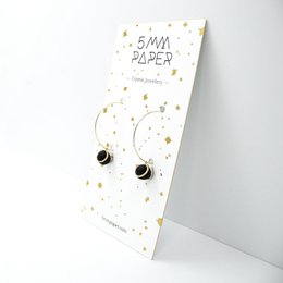 Gold Creolen - Black Ball Charm Anhänger
