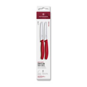Victorinox Tafelmesser 2tlg. Wellenschliff 11cm rot