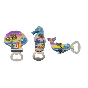 Souvenir Seaside Magnet Bottle Opener Sealife Scenes