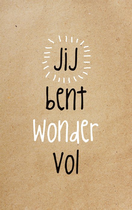 Jij bent wondervol