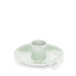 Emaille-Kerzenhalter – Hellgrau