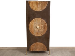 SCHRANK MIT HOLZREGALEN MEDAILLON HM152310