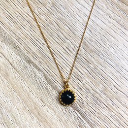 Margaux collana in pietra naturale argento dorato