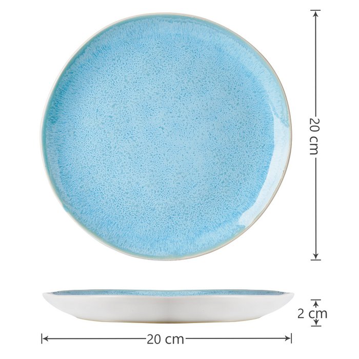 Compra MIAMIO - Servizio piatti/piatti piani 6 x 28 cm Servizio di  stoviglie in ceramica in gres fatto a mano - Collezione Lumera (blu)  all'ingrosso