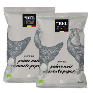 ReBEL Premium Biologische Zwarte Peper Chips 2x125g