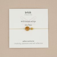 Armband rock, gele aventurijn, zilver en goud