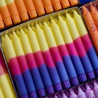 Spitzkerzen – Sommerstimmung / Brombeer-Cocktailfarben