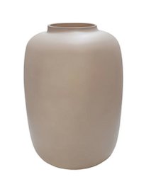  Matte ivory ceramic vase with a cylindrical shape and smooth surface.