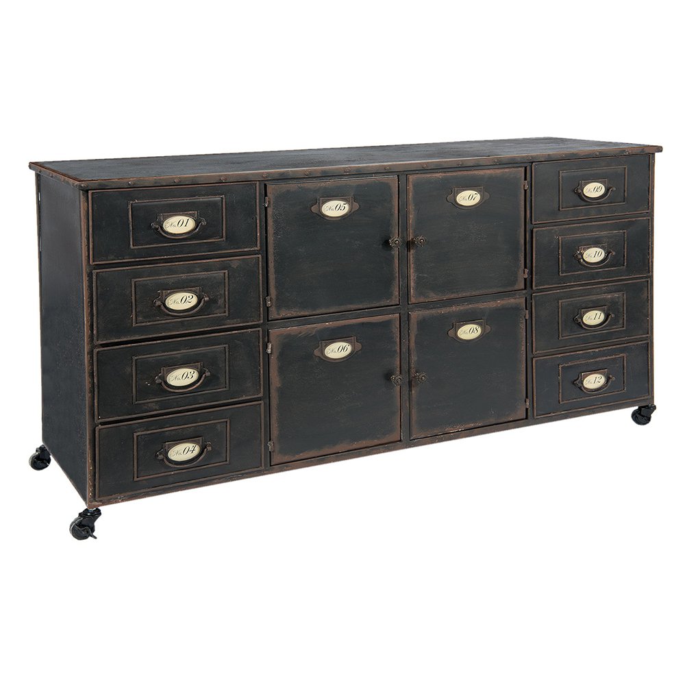 Ladekast Bruin, IJzer 152x44x86 cm
