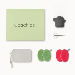Soft, gentle baby wipes in pastel and pure editions. Includes a reusable wipes case and travel pack.