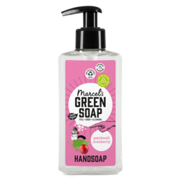 Patchouli and cranberry scented hand soap in a 250ml bottle. Made with natural ingredients.