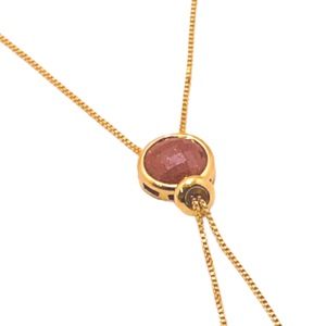 Krawatten-Edelstein-Halskette - Pearly Sunstone