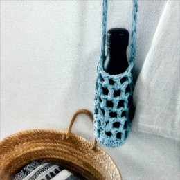 “Athena” håndlavet crossbody flaskeholder lavendel