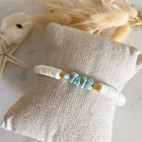 Blue & white Seychelles bracelet