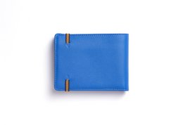 Portafoglio Minimalista Azzurro Con Tasca Portamonete